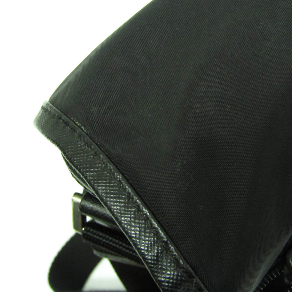 PRADA Black Leather Messenger Shoulder Bag - Picture 10 of 16